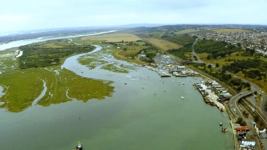 Aerial View Leigh on Sea